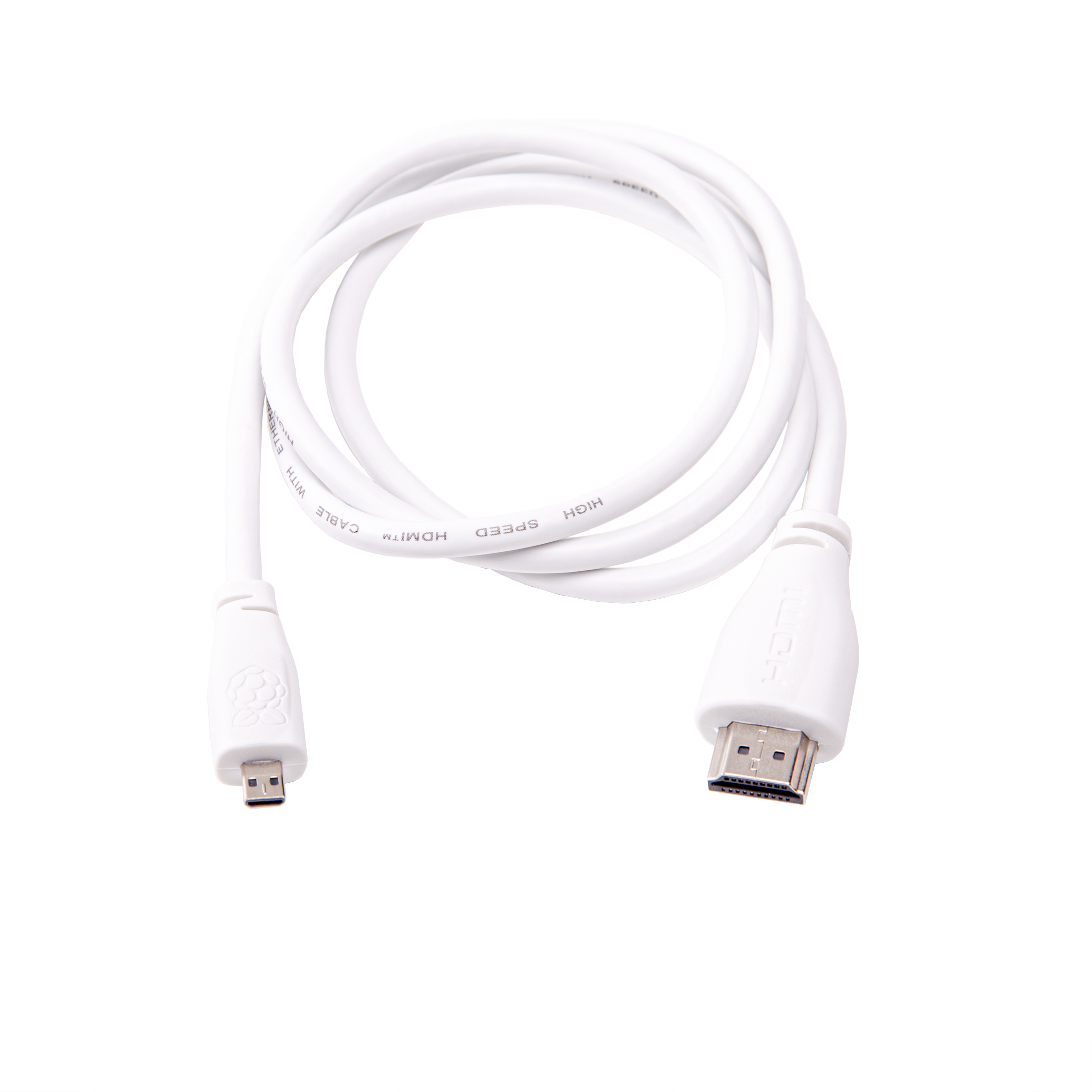 Câble micro-HDMI vers mâle standard Raspberry Pi (blanc 1m) - OKdo